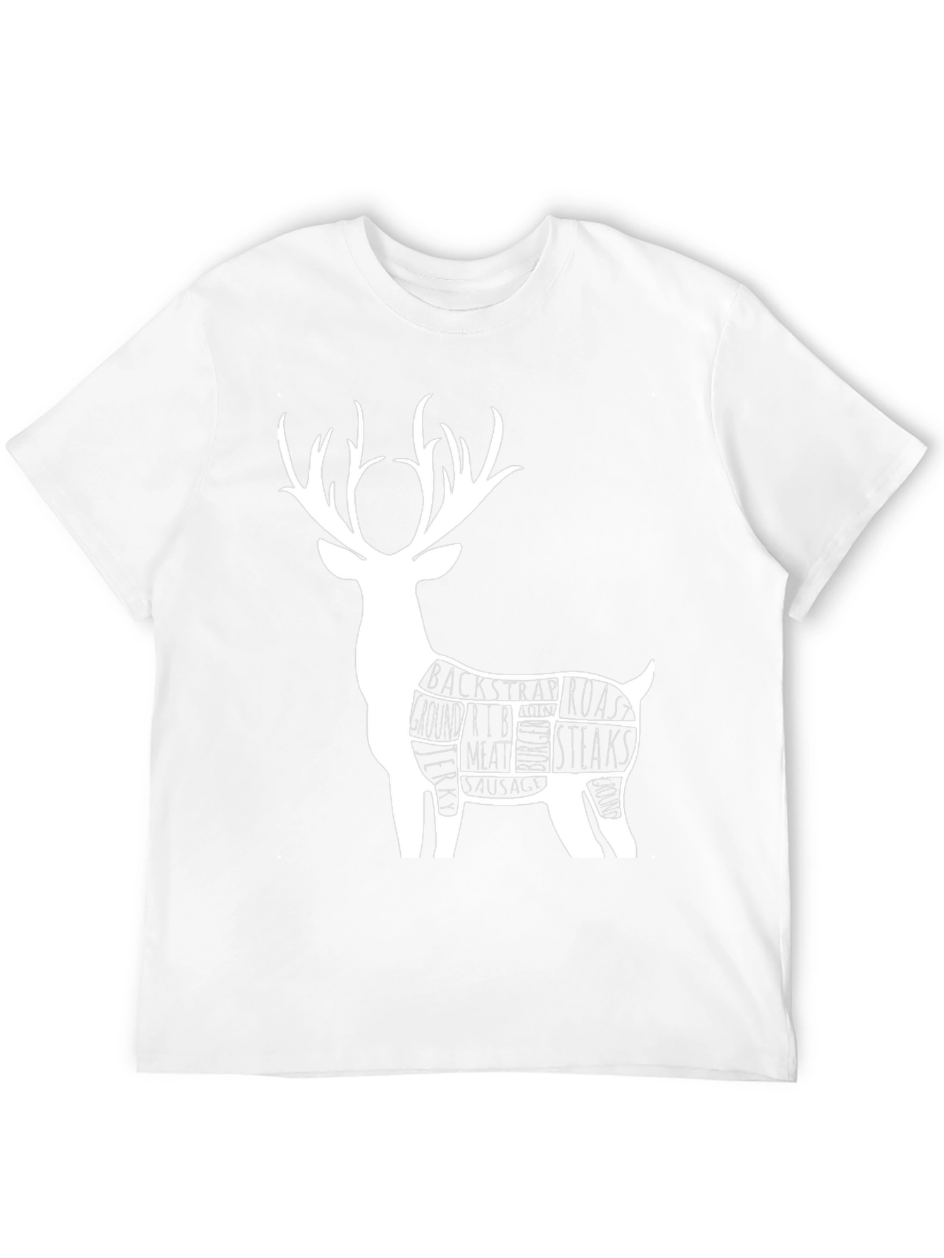 Deer Meat Cuts Graphic T-Shirt