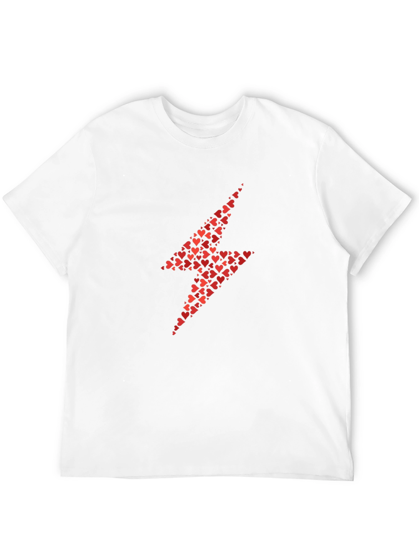 Heart Lightning Bolt T-Shirt - Black