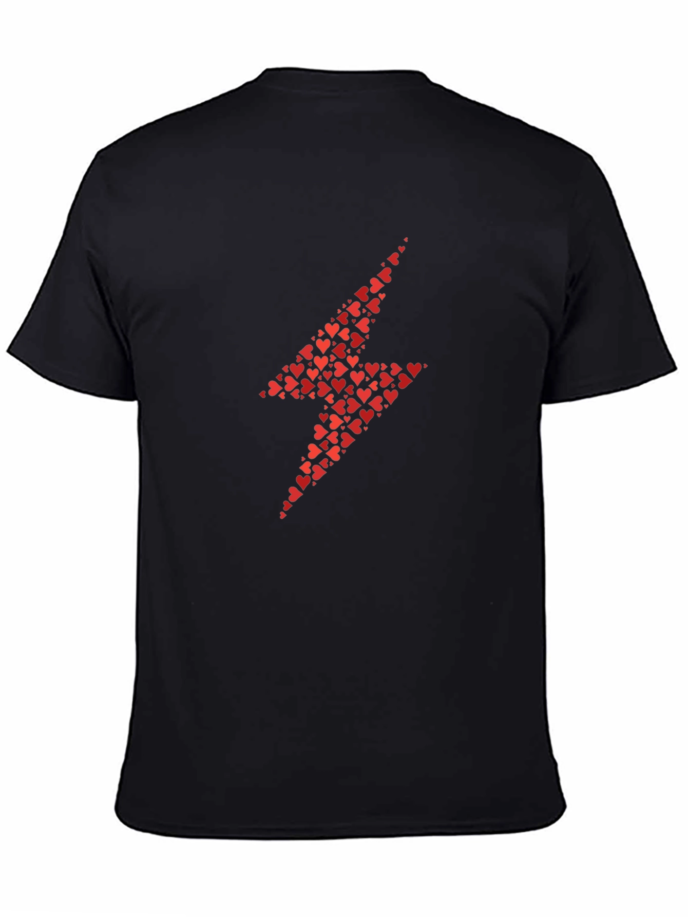 Heart Lightning Bolt T-Shirt - Black