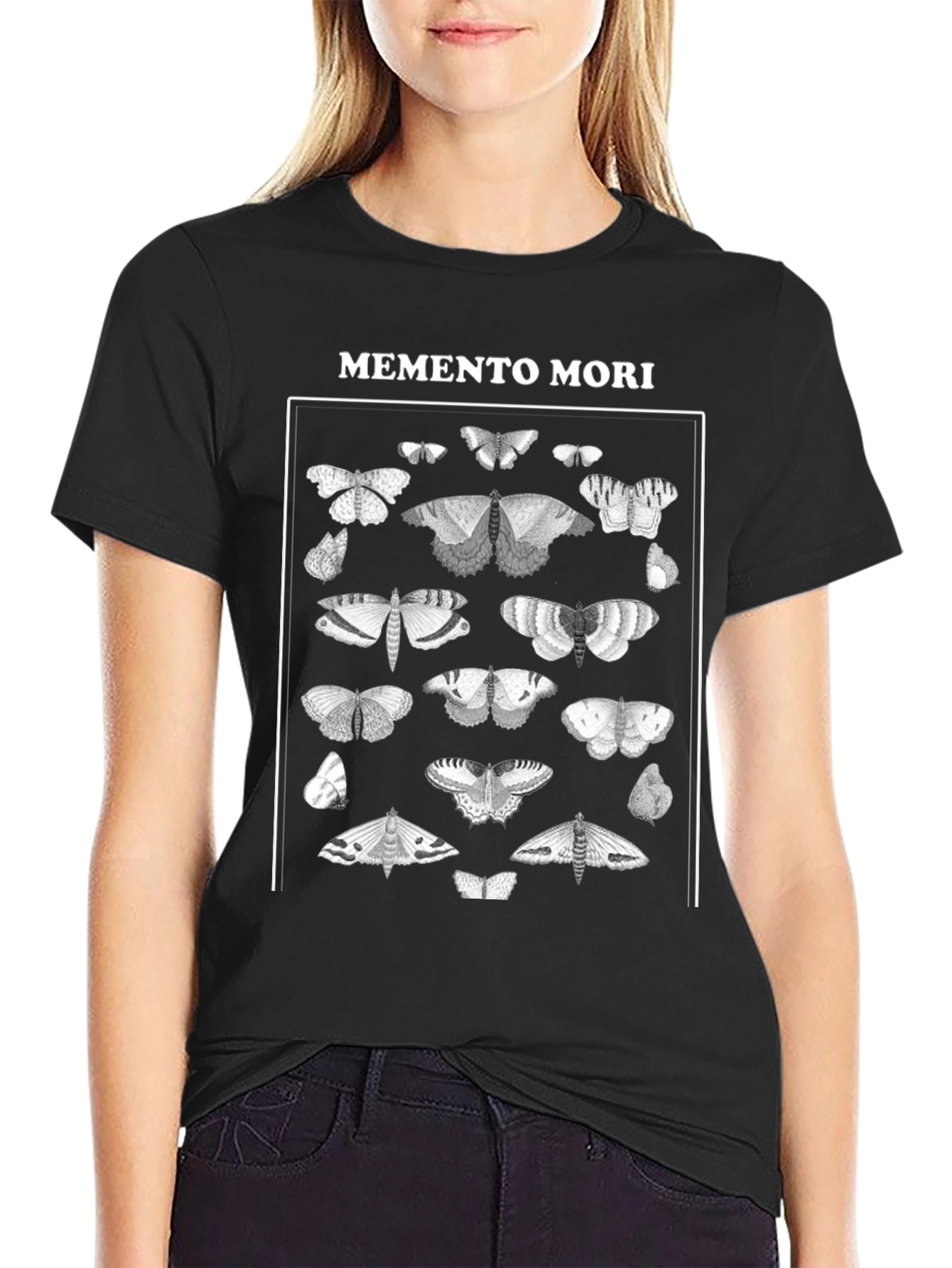 Memento Mori Moth Graphic T-Shirt