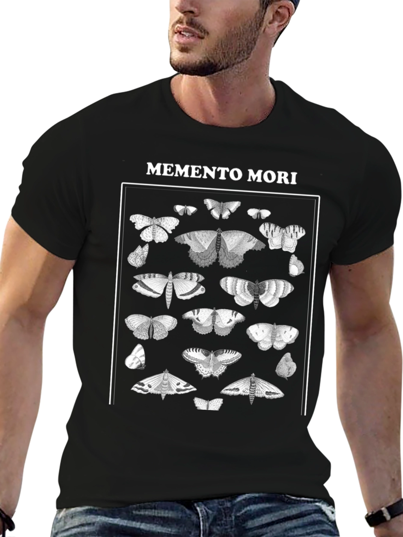 Memento Mori Moth Graphic T-Shirt