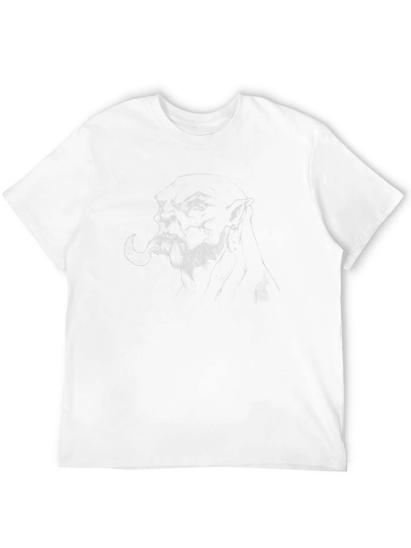 Black T-Shirt with Sketch Graphic