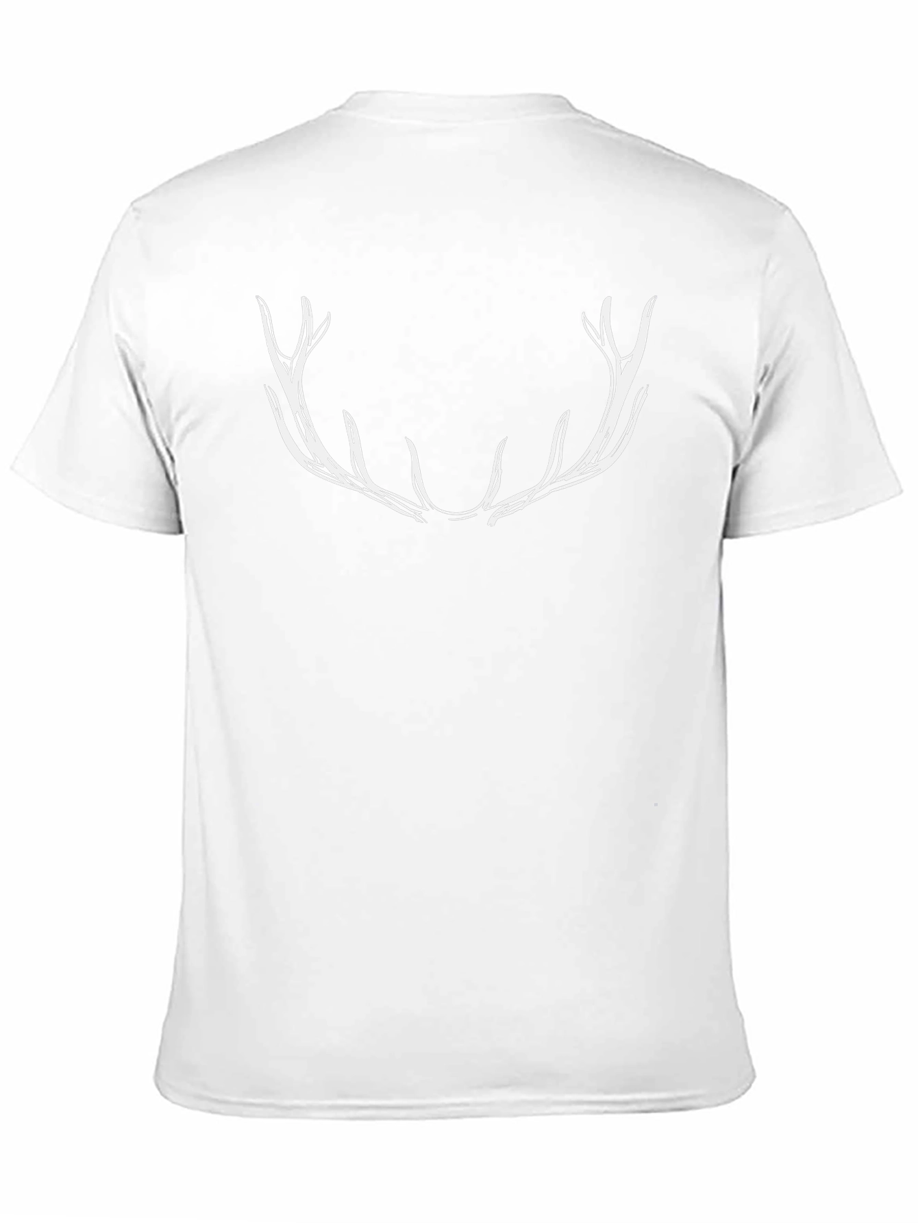 Black T-Shirt with Antler Design