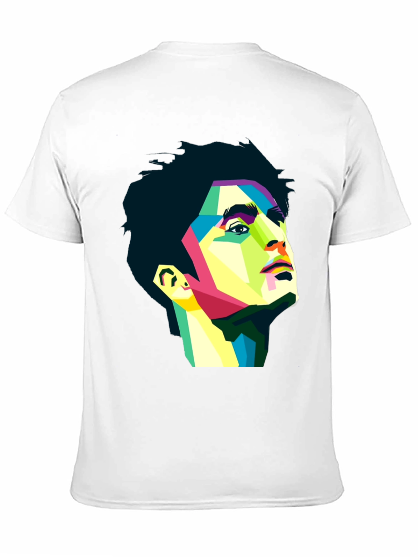 Abstract Portrait Graphic Tee - Black
