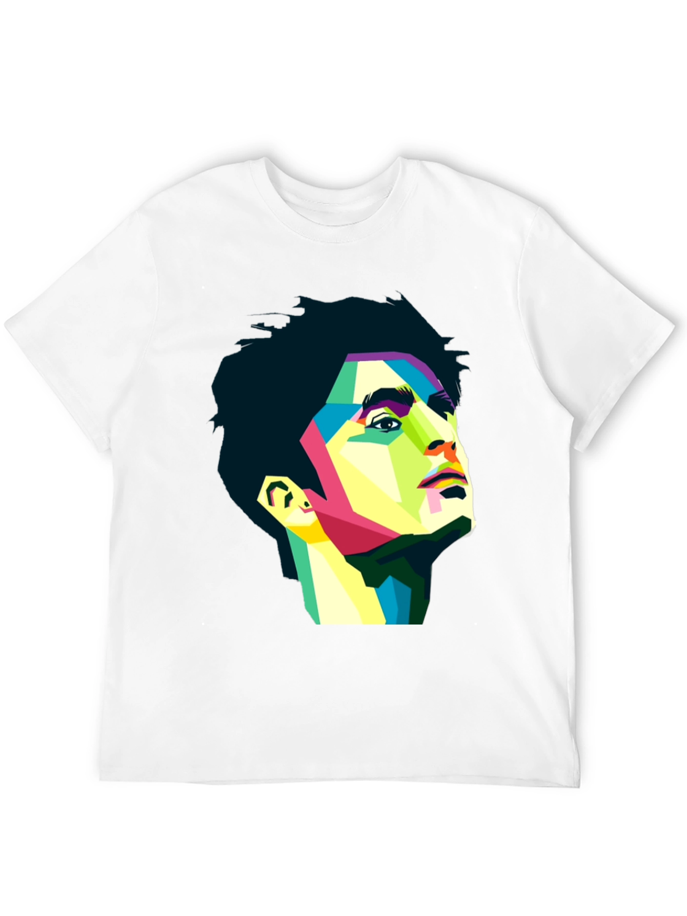 Abstract Portrait Graphic Tee - Black
