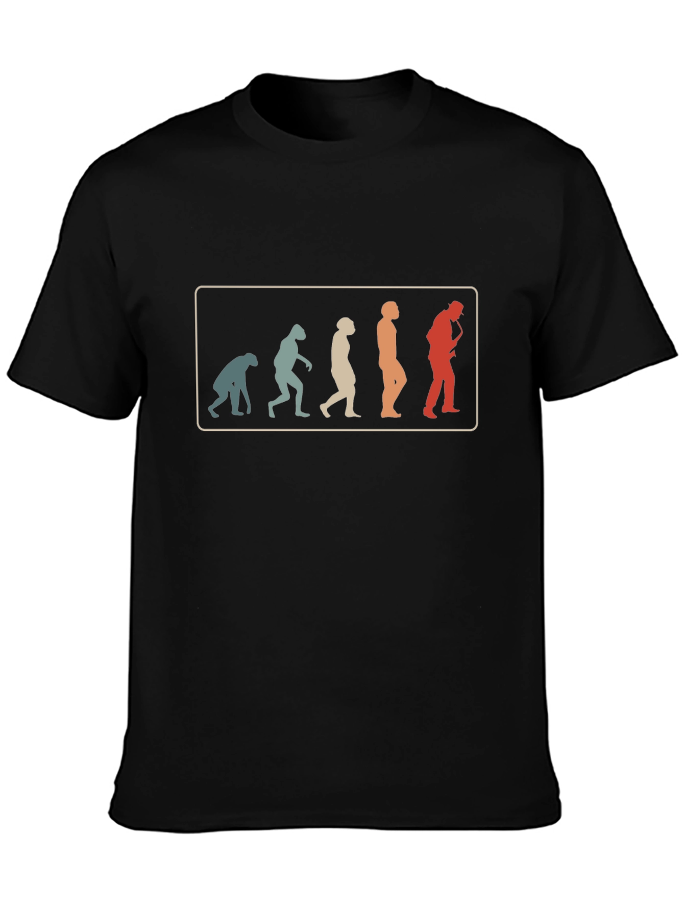 Evolution of Saxophone Player T-Shirt - Retro Music Tee