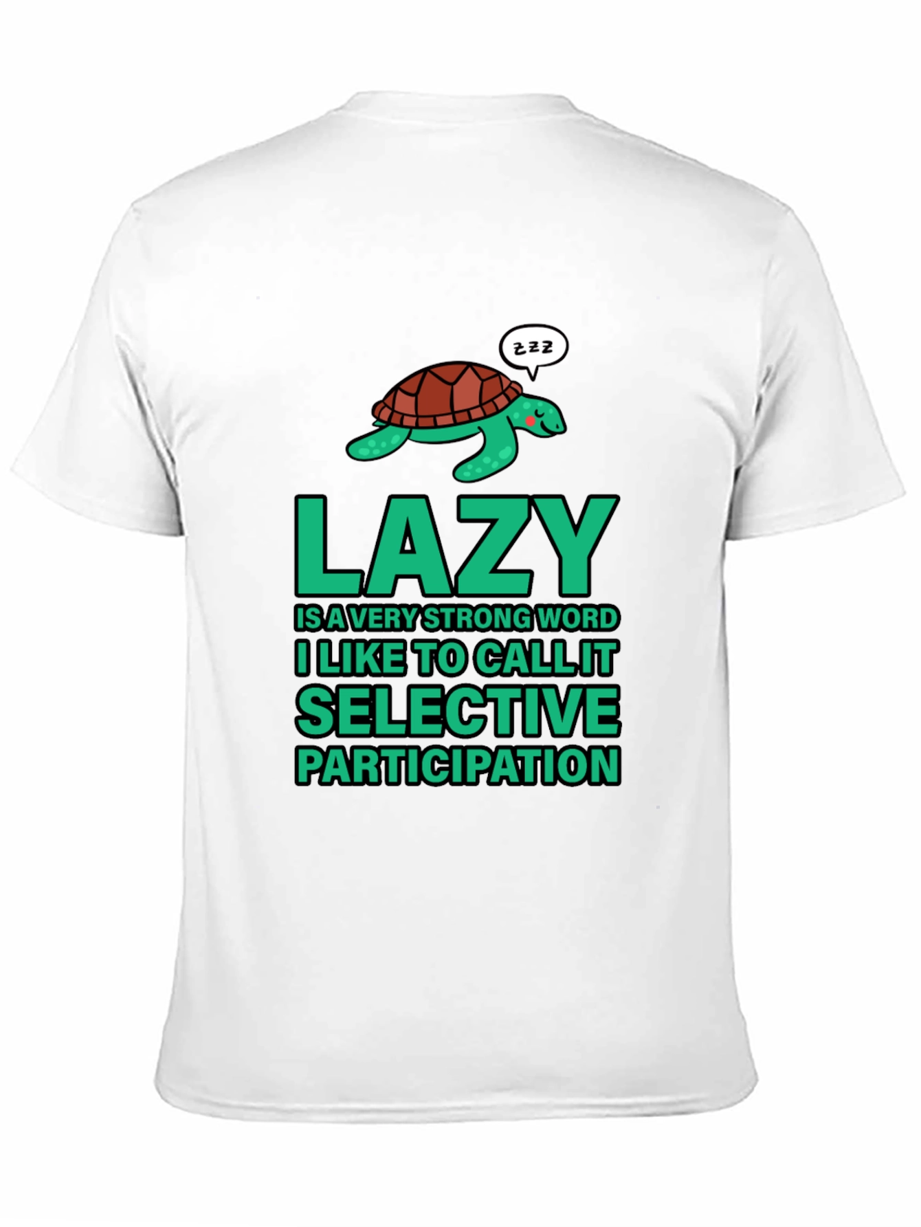 Lazy Turtle Graphic T-Shirt - Mens Black Cotton Tee