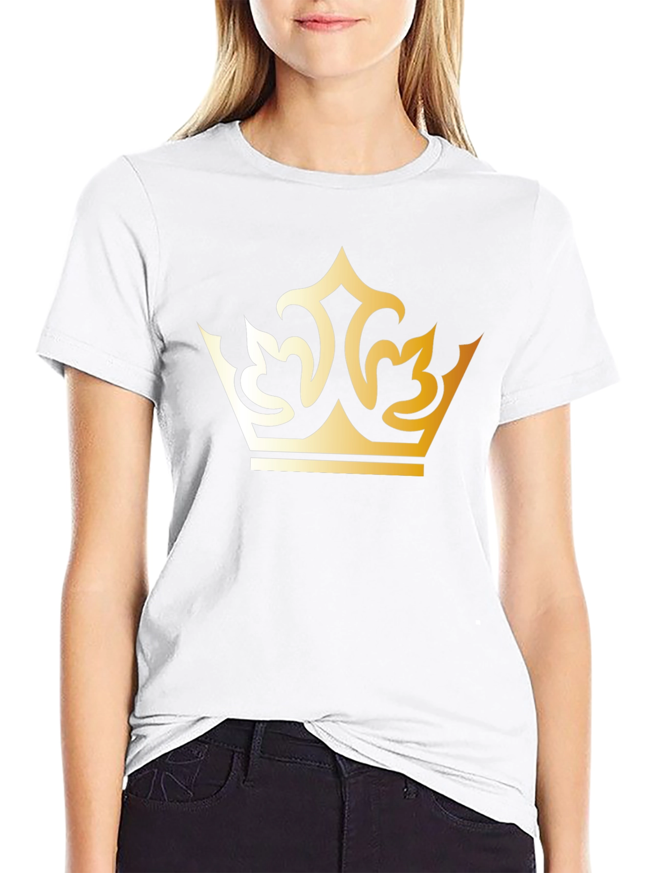 Gold Crown Graphic Black T-Shirt