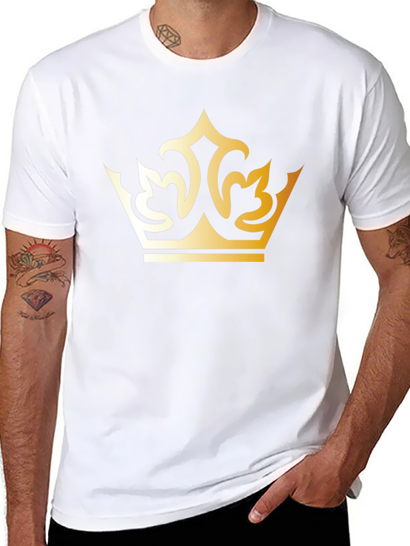 Gold Crown Graphic Black T-Shirt