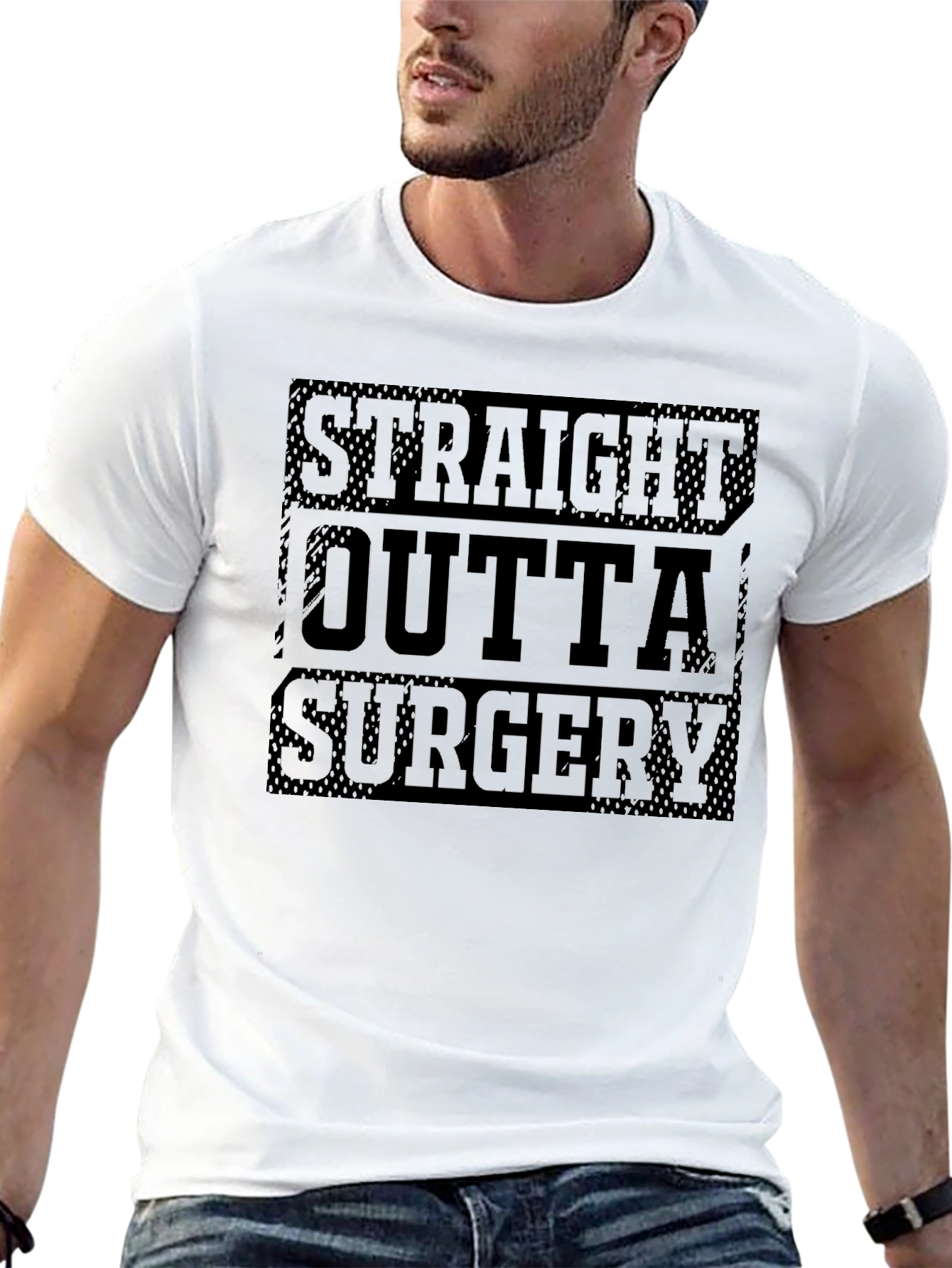 Straight Outta Surgery Black Graphic Tee