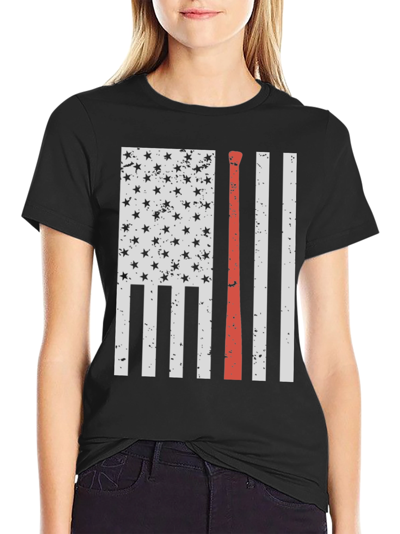 USA Flag Baseball T-Shirt