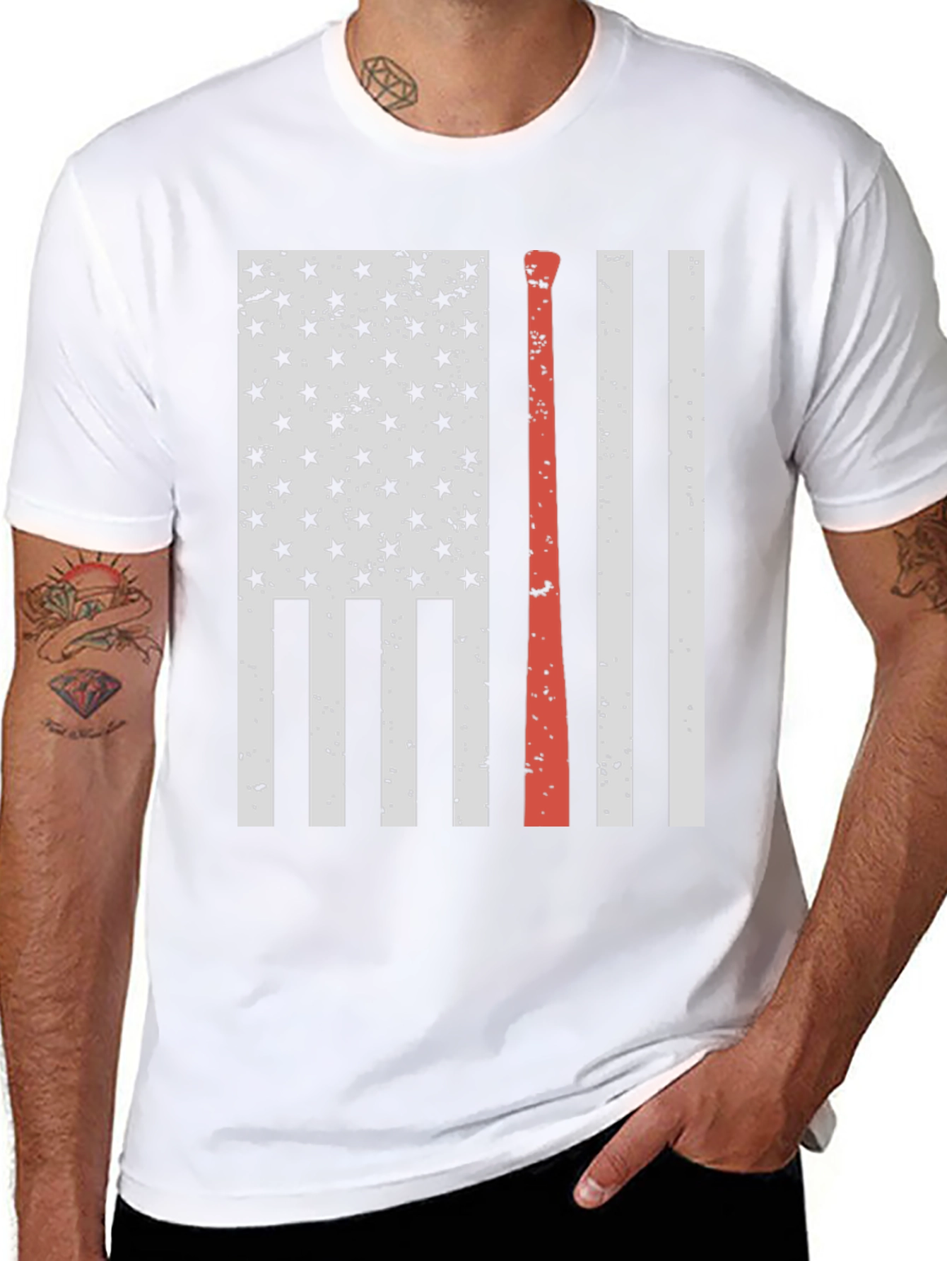 USA Flag Baseball T-Shirt