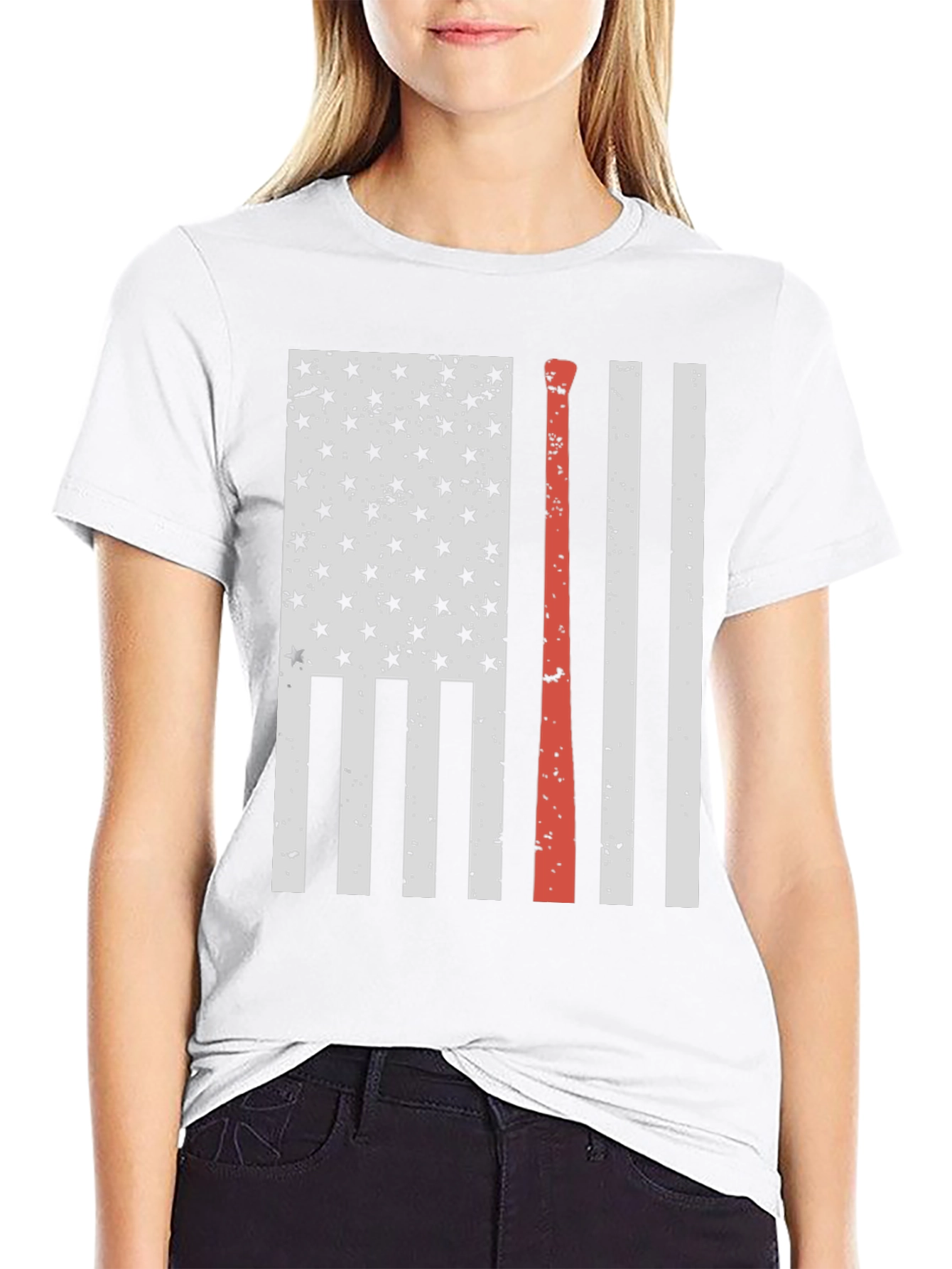 USA Flag Baseball T-Shirt