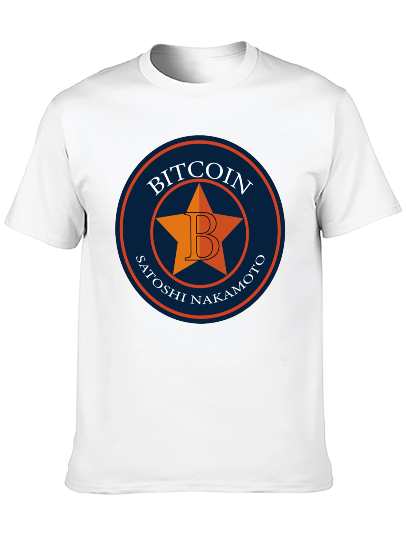 Bitcoin Satoshi Nakamoto Star Graphic T-Shirt