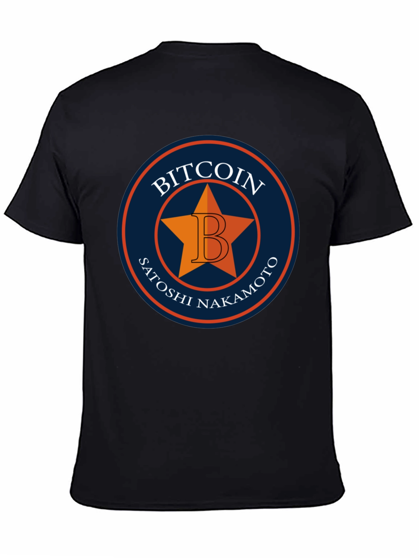 Bitcoin Satoshi Nakamoto Star Graphic T-Shirt