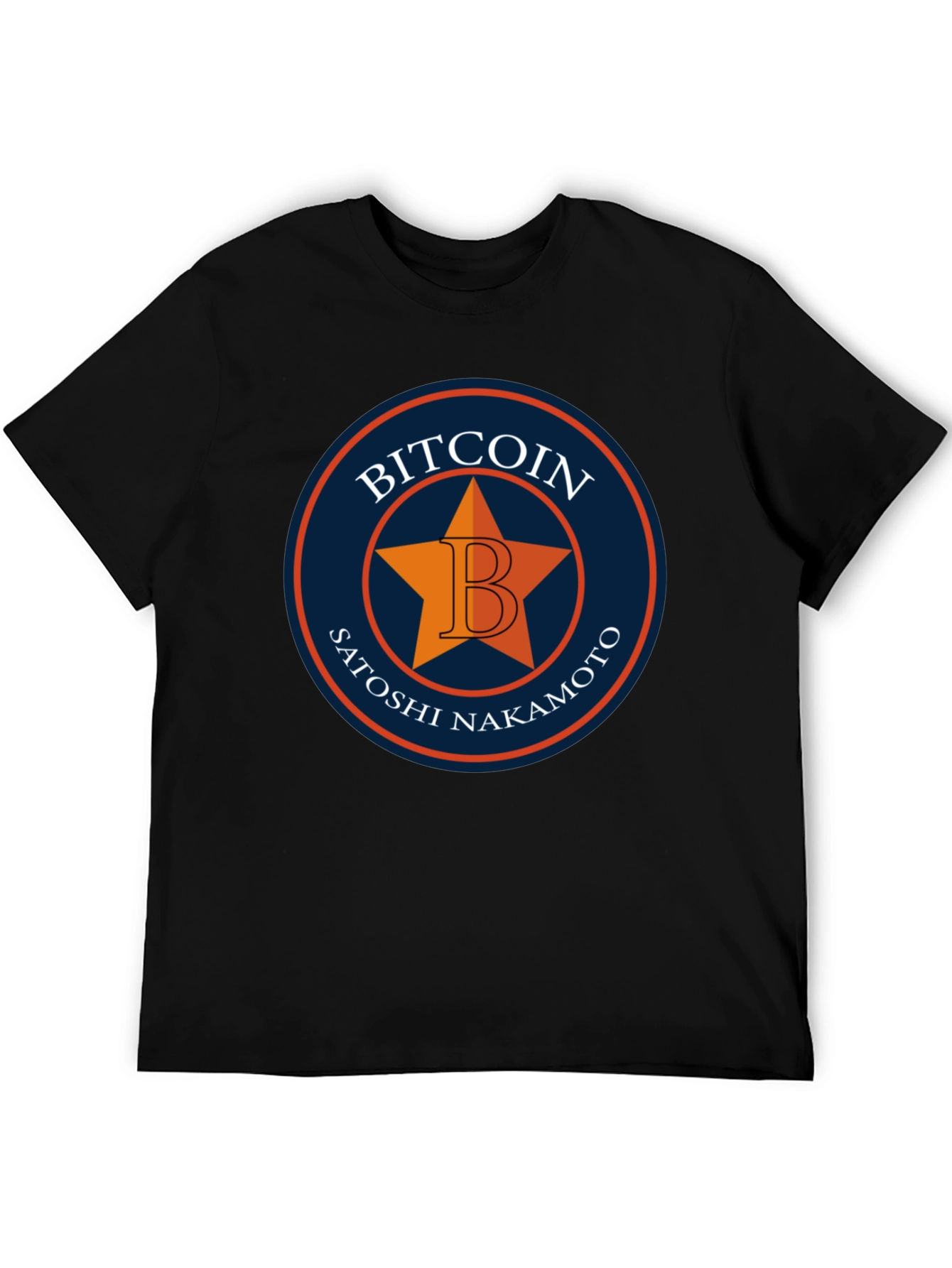 Bitcoin Satoshi Nakamoto Star Graphic T-Shirt