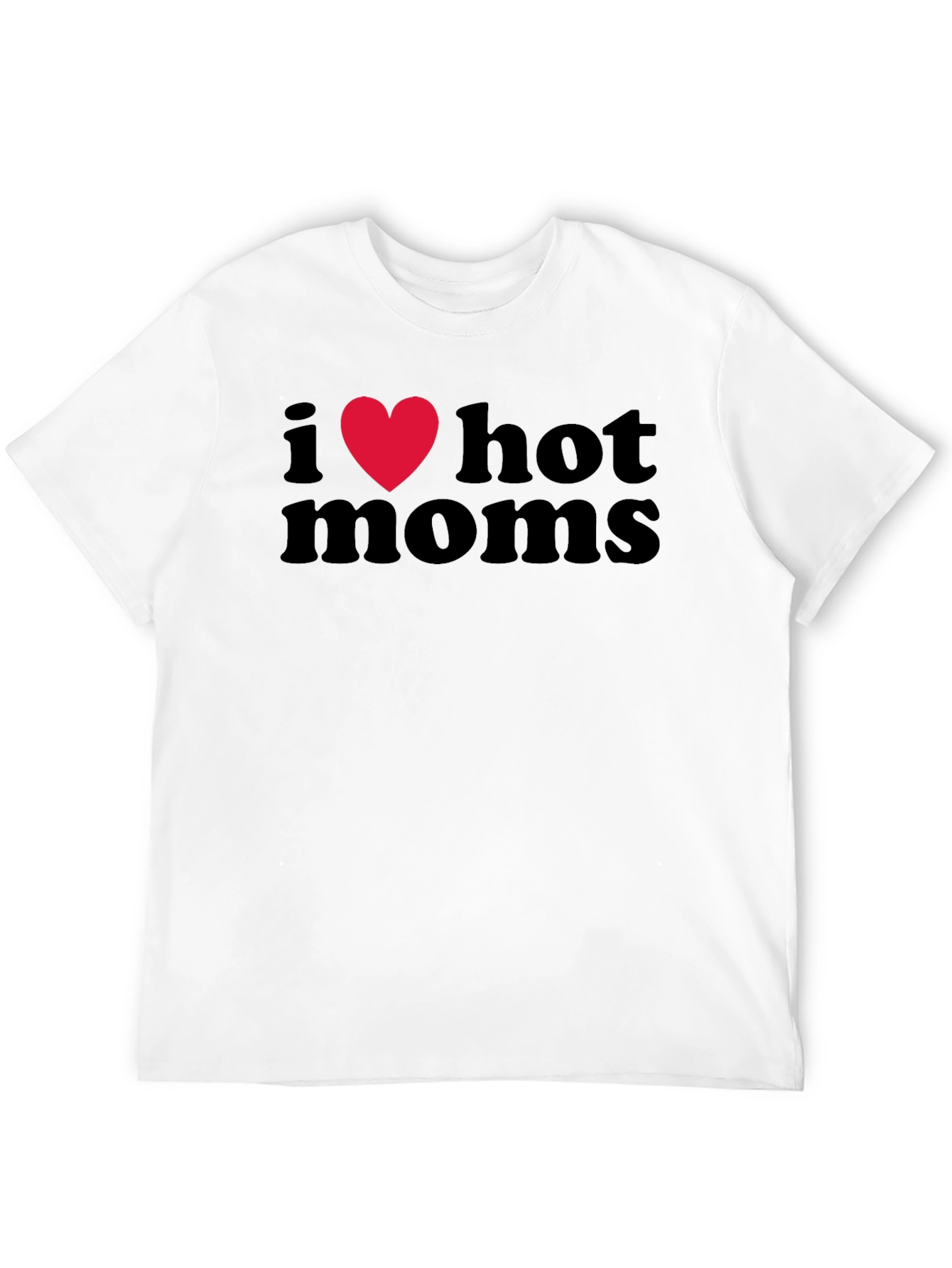 I Heart Hot Moms Black Graphic T-Shirt