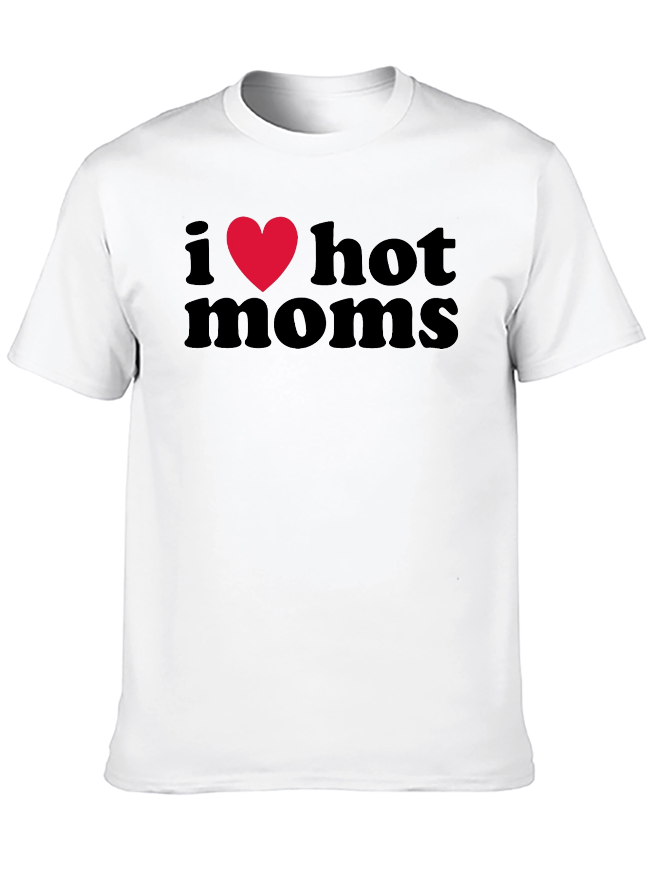 I Heart Hot Moms Black Graphic T-Shirt