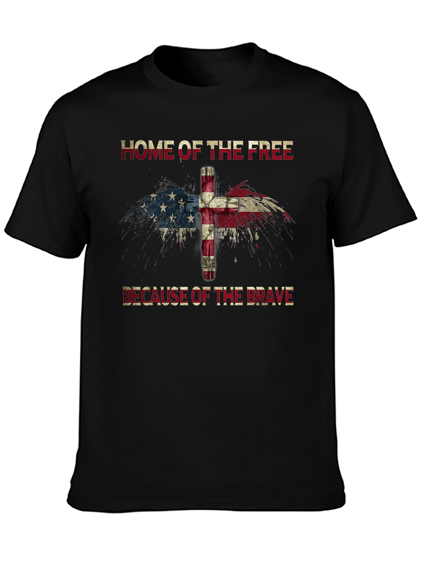 Home of the Free Christian USA Flag T-Shirt