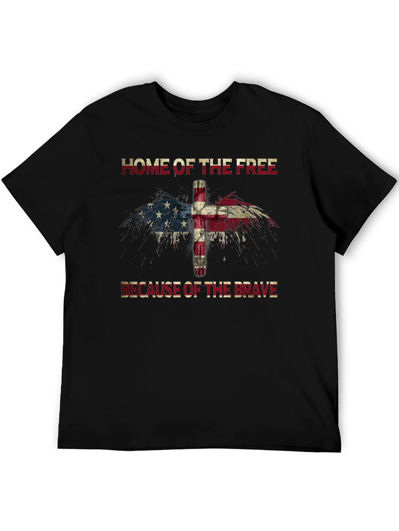 Home of the Free Christian USA Flag T-Shirt