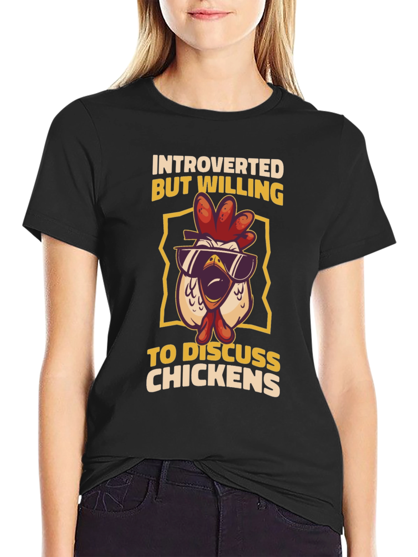 Introverted Chicken Graphic Tee - Discuss Chickens!