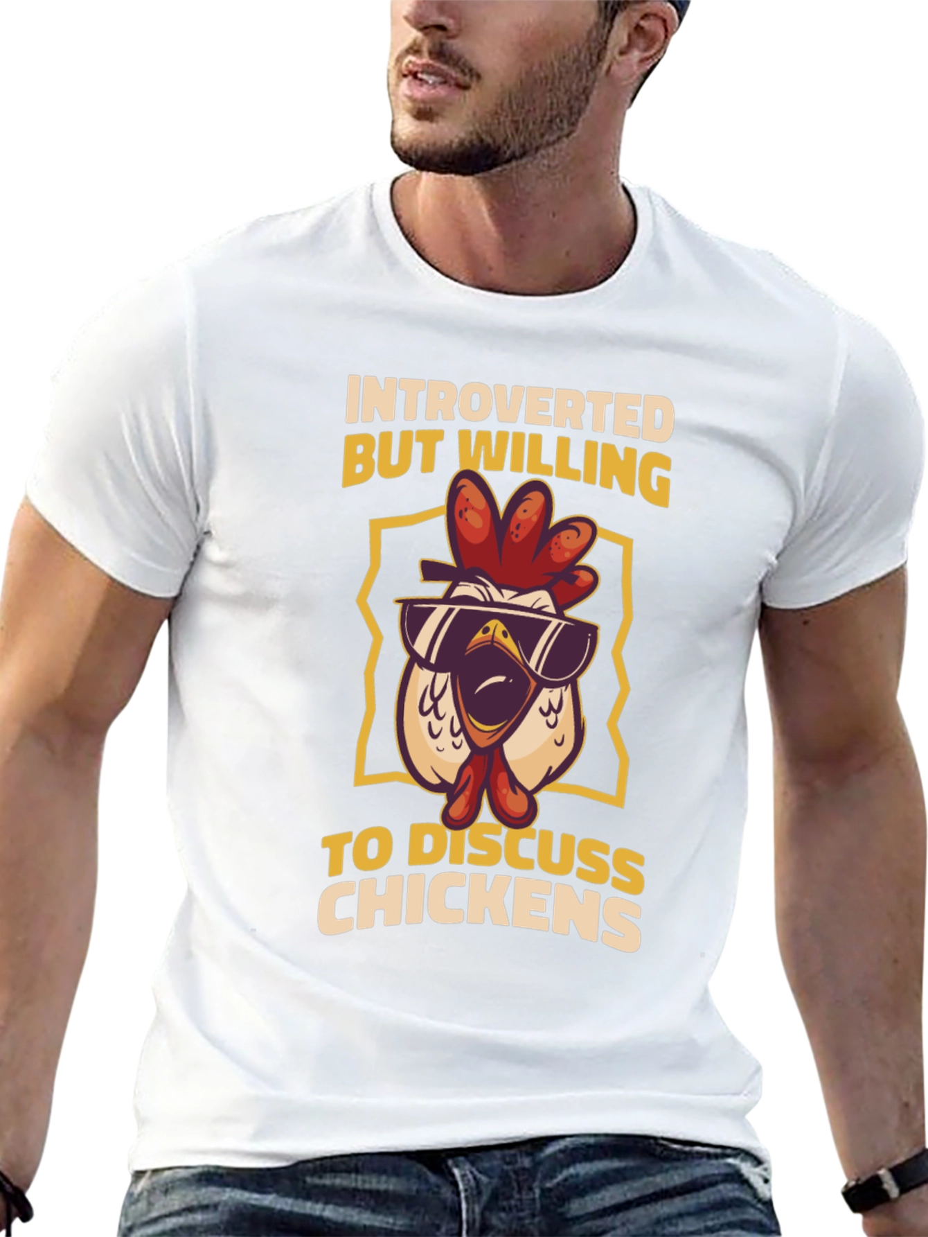 Introverted Chicken Graphic Tee - Discuss Chickens!