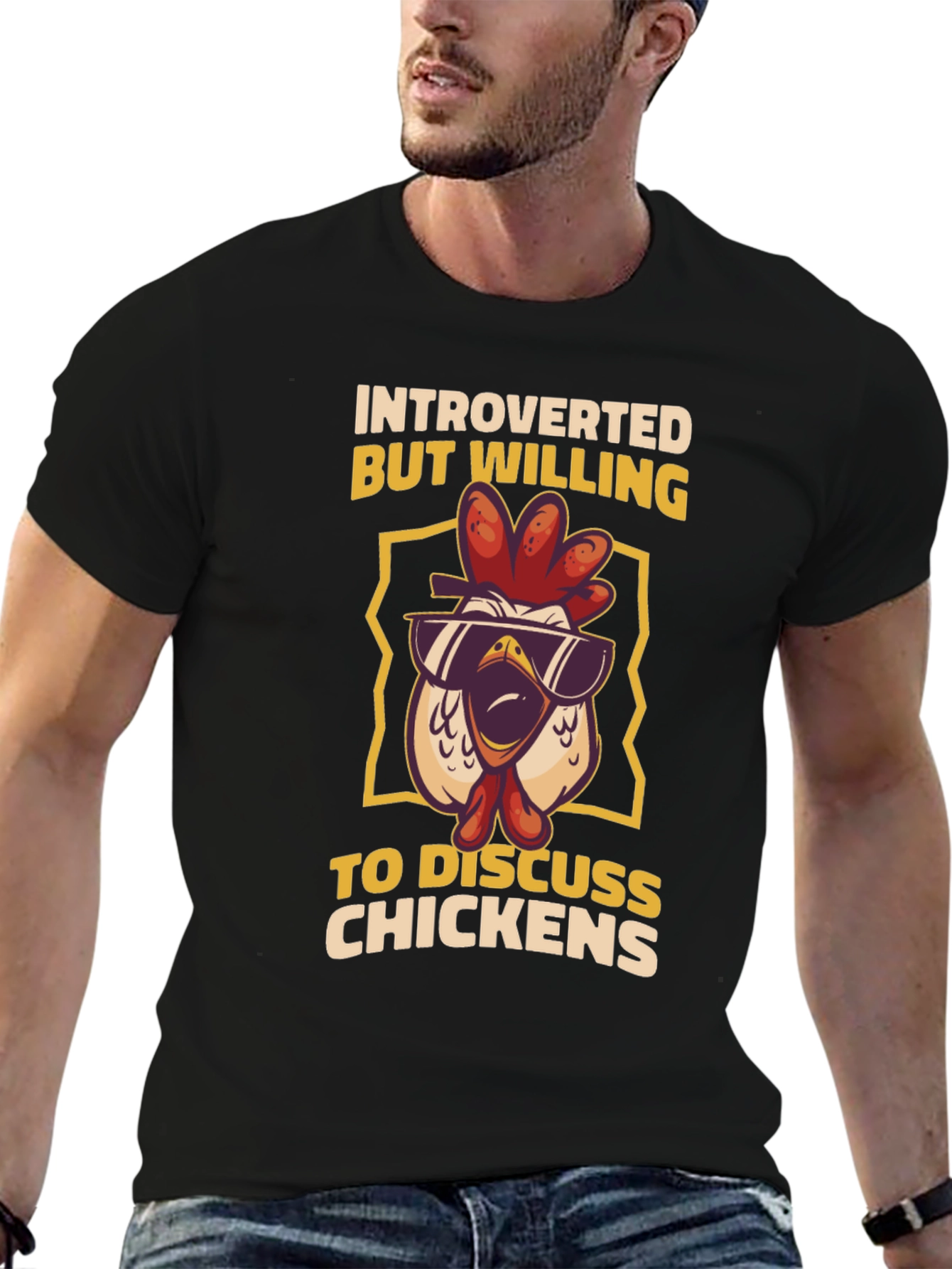 Introverted Chicken Graphic Tee - Discuss Chickens!