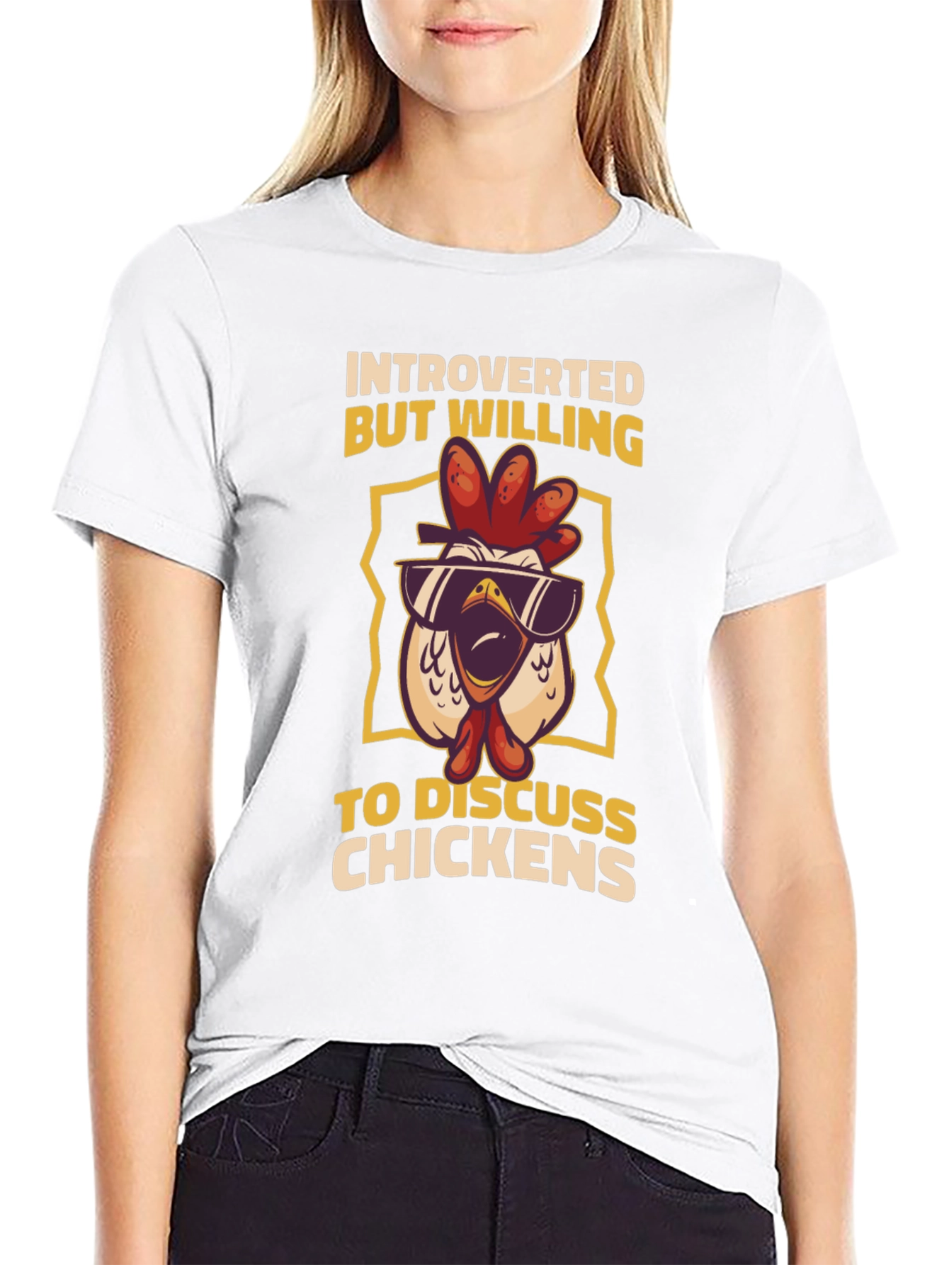 Introverted Chicken Graphic Tee - Discuss Chickens!