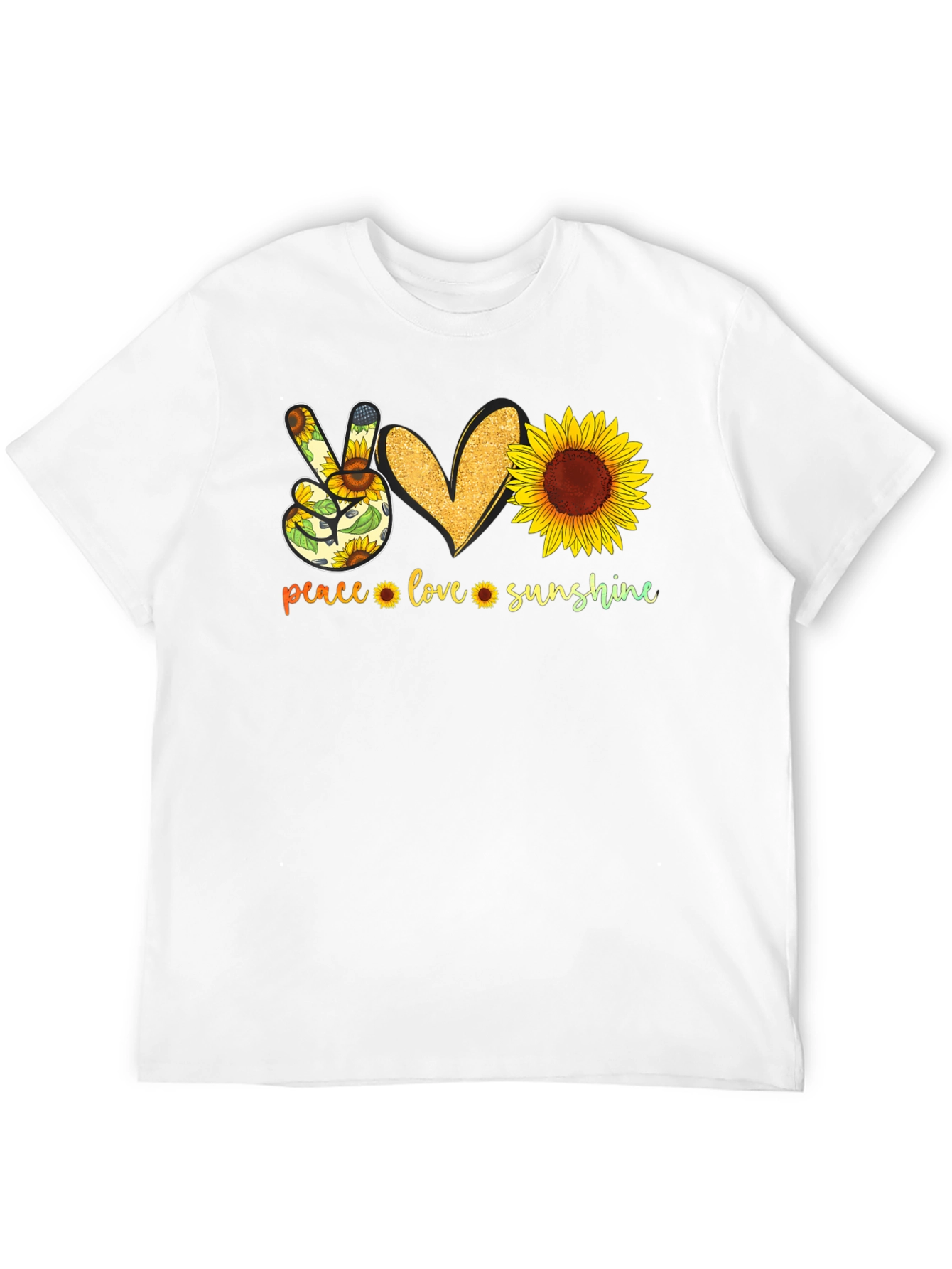 Peace Love Sunshine Sunflower Graphic Tee