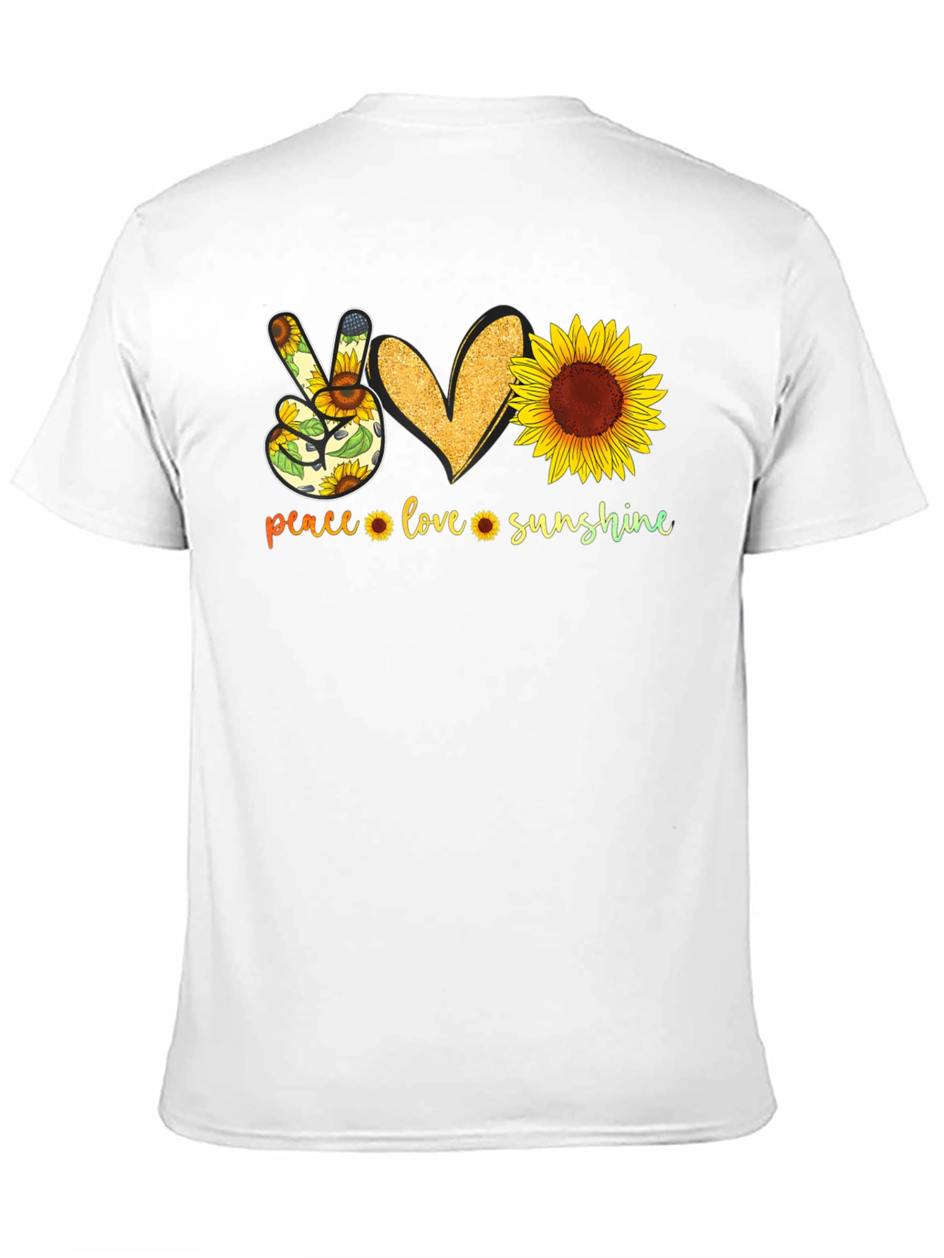 Peace Love Sunshine Sunflower Graphic Tee