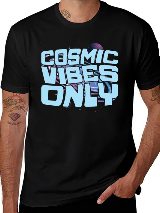 Cosmic Vibes Only Black Graphic Tee