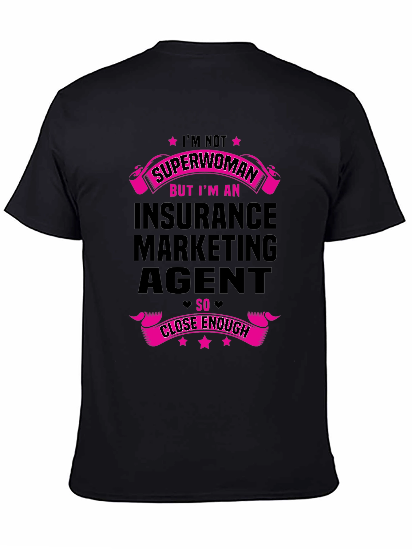 Insurance Agent Superwoman Graphic Tee - Black