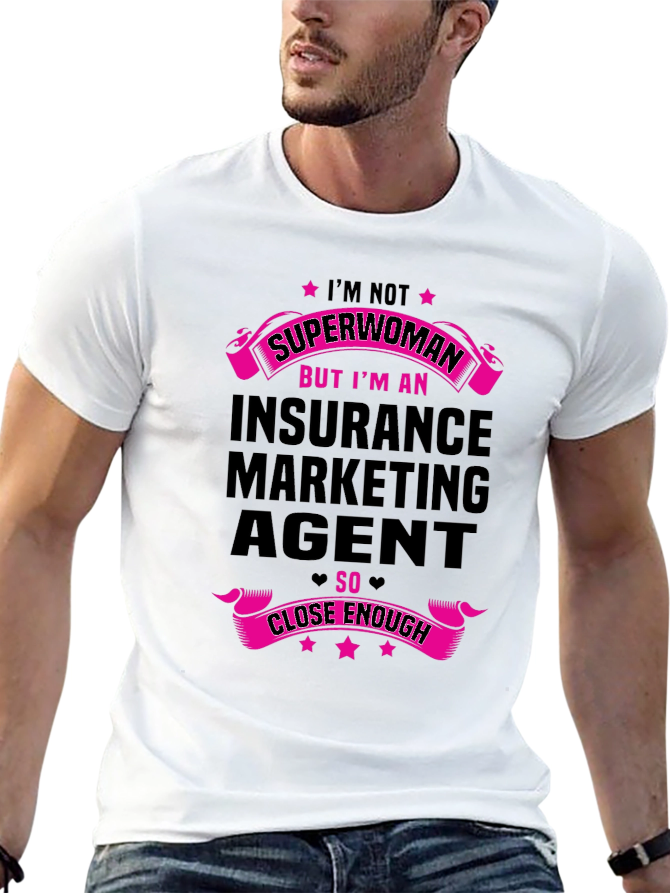 Insurance Agent Superwoman Graphic Tee - Black