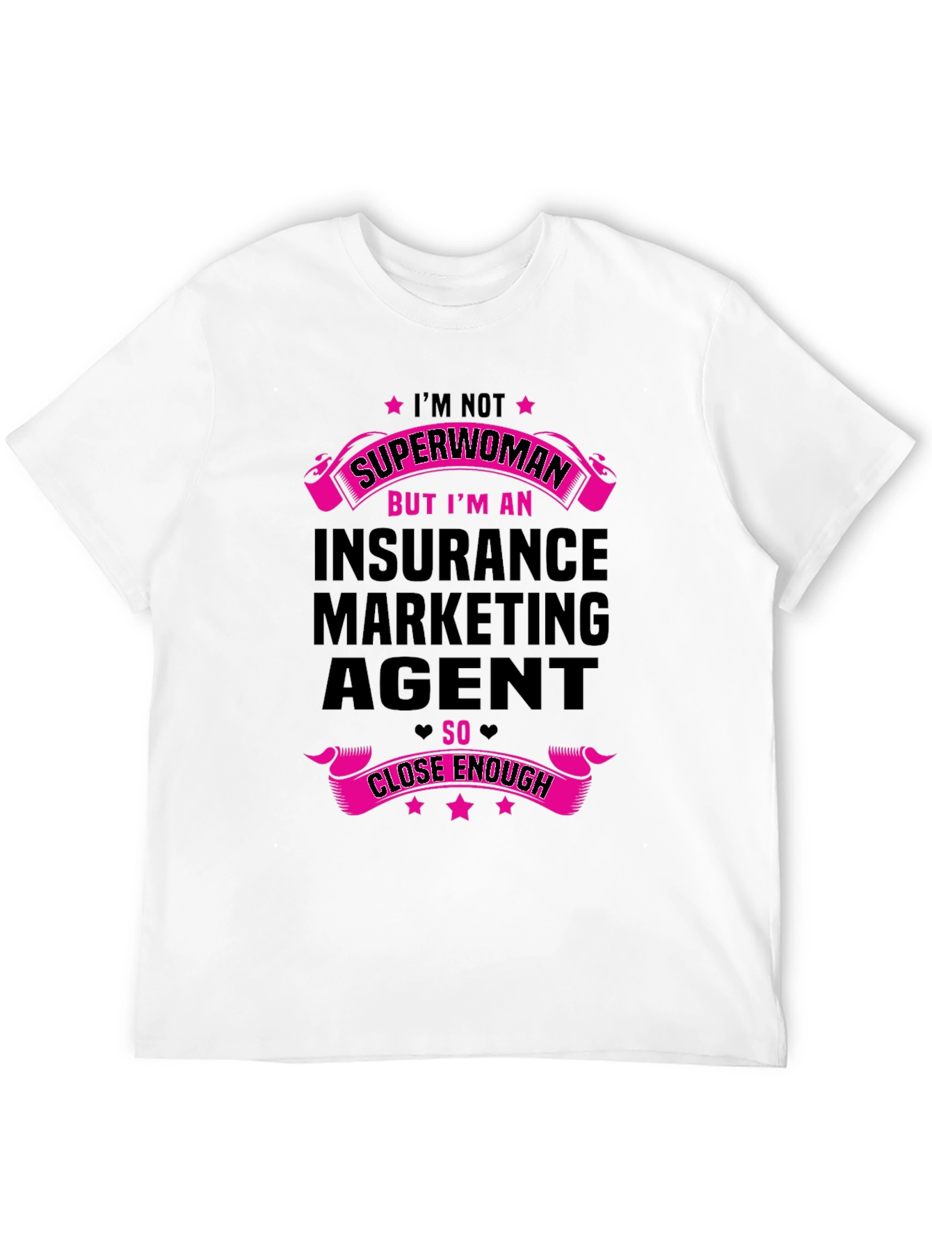 Insurance Agent Superwoman Graphic Tee - Black