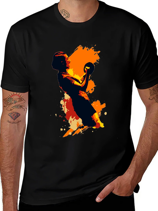 Handball Graphic Tee - Black Unisex T-Shirt