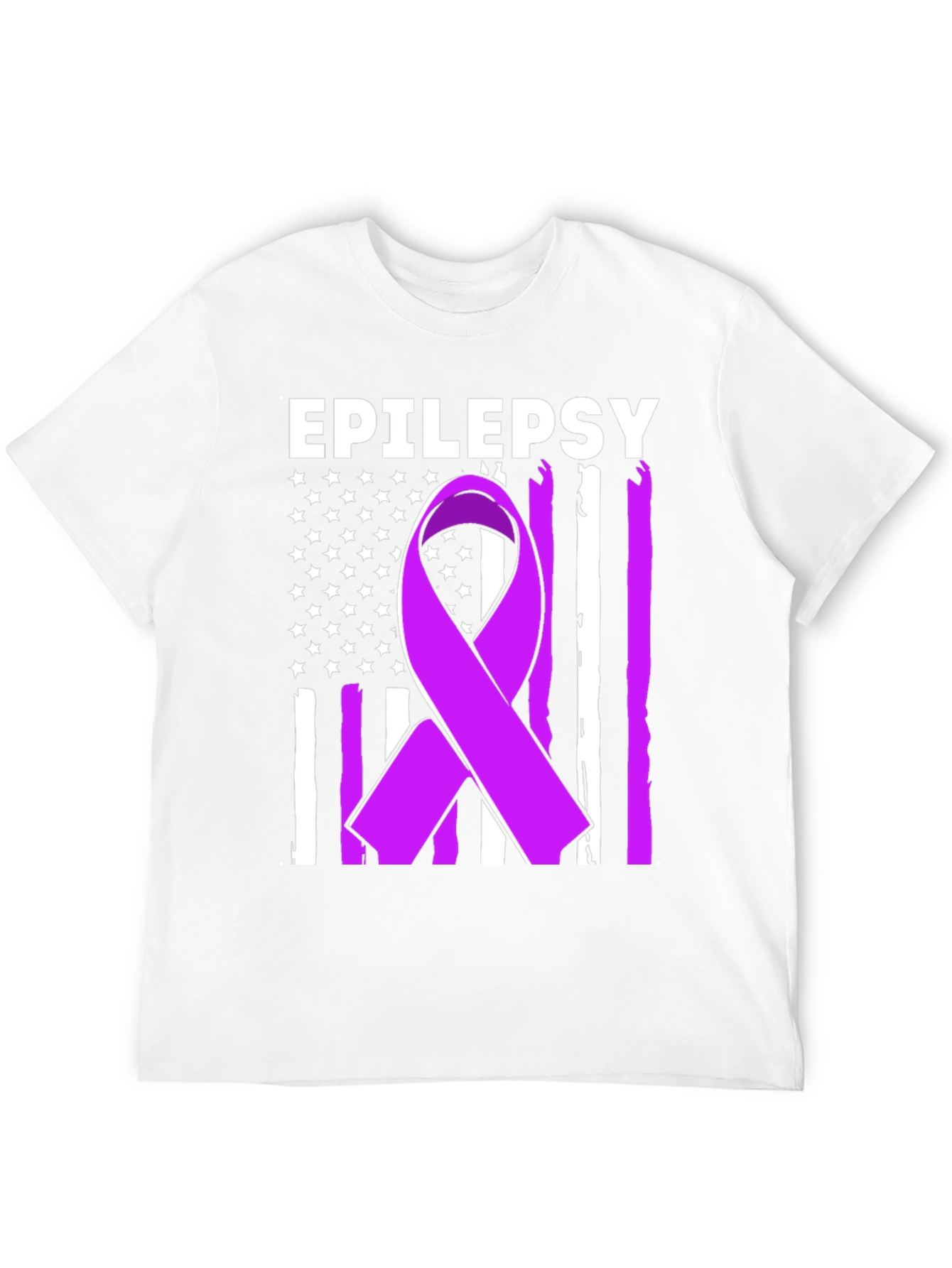 Epilepsy Awareness Ribbon USA Flag T-Shirt