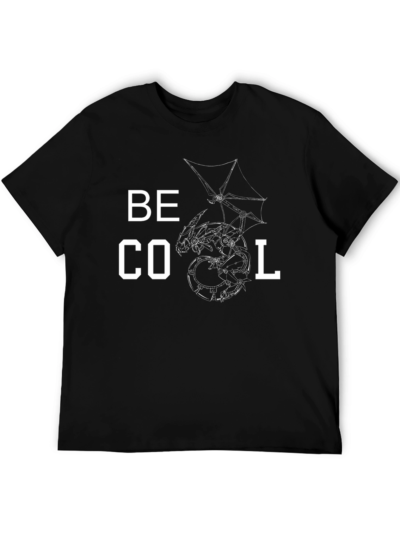 Be Cool Dragon Graphic Tee - Stylish Mens T-Shirt