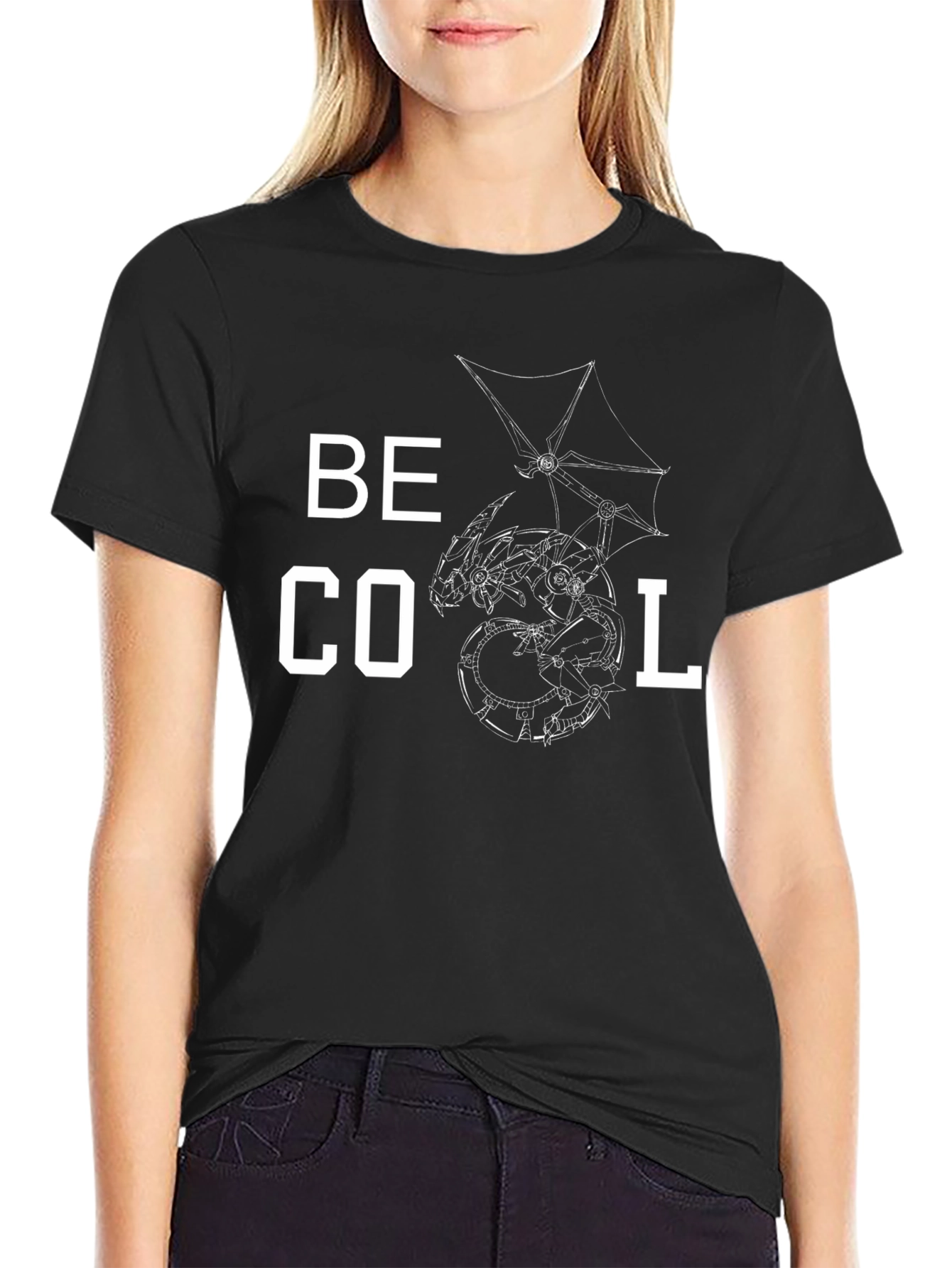 Be Cool Dragon Graphic Tee - Stylish Mens T-Shirt
