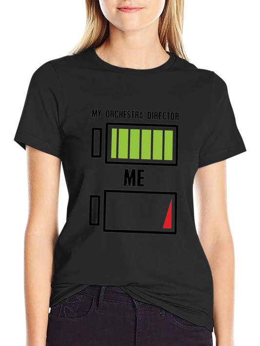 Orchestra Director Battery T-Shirt - Musician Humor Tee