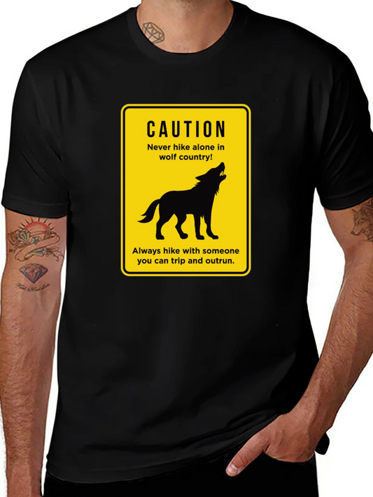 Caution Wolf Country Graphic T-Shirt
