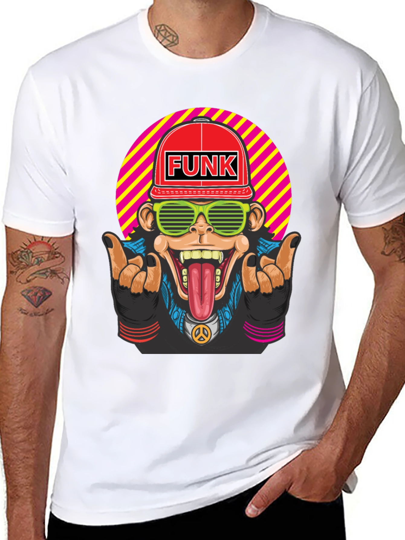 Funky Monkey Graphic T-Shirt - Retro Style
