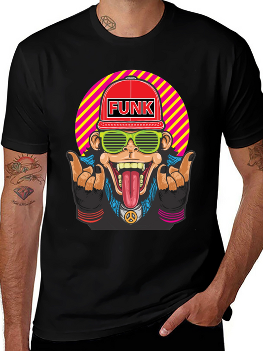 Funky Monkey Graphic T-Shirt - Retro Style
