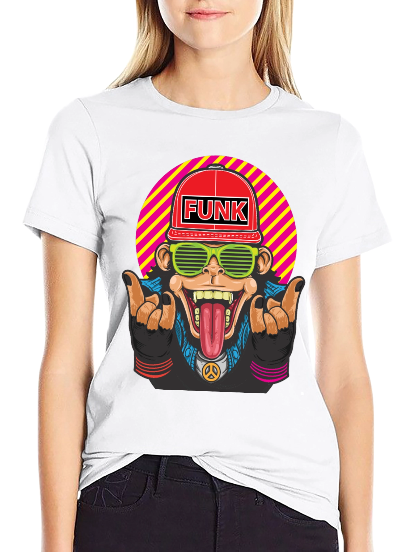 Funky Monkey Graphic T-Shirt - Retro Style