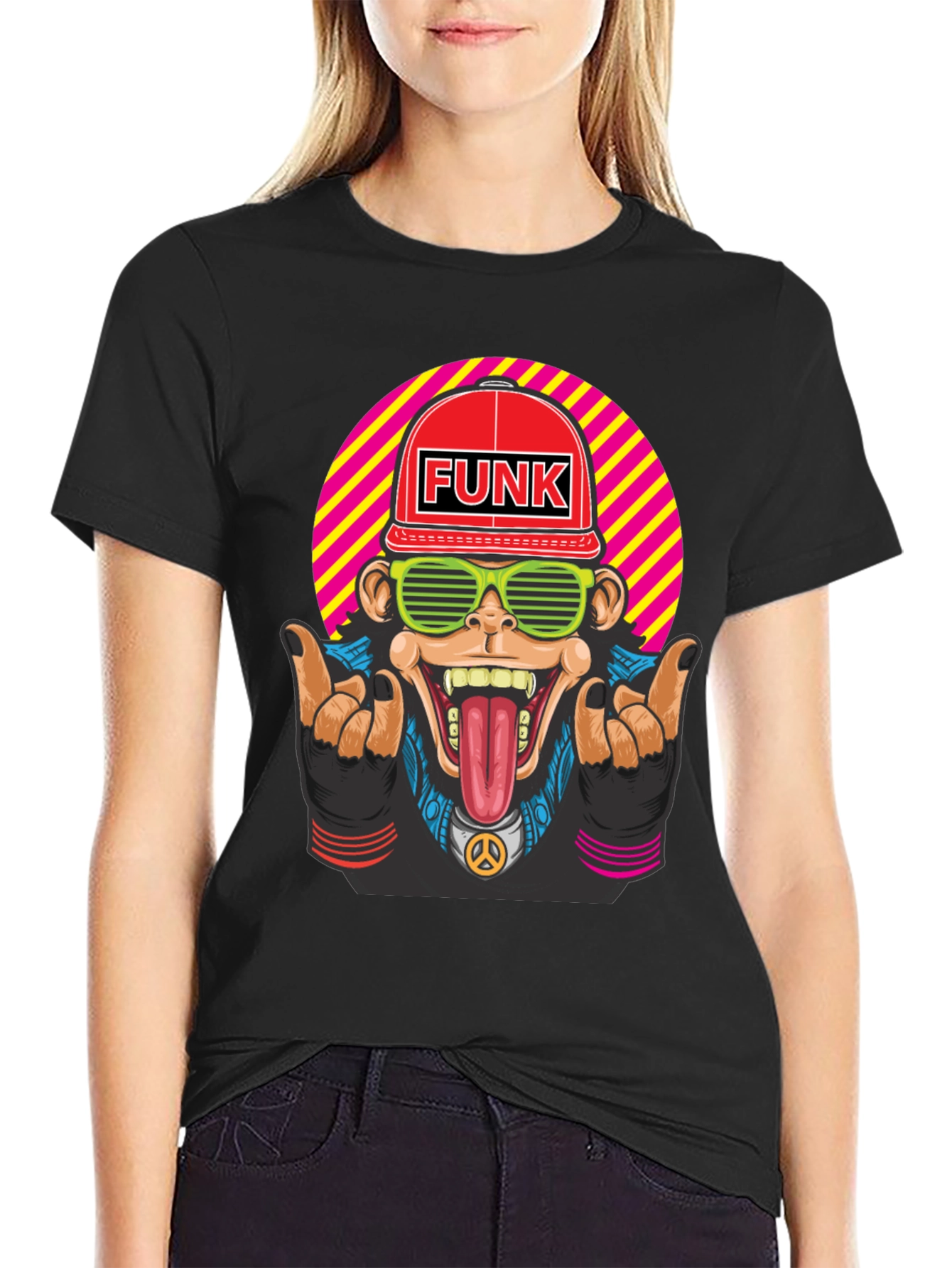 Funky Monkey Graphic T-Shirt - Retro Style