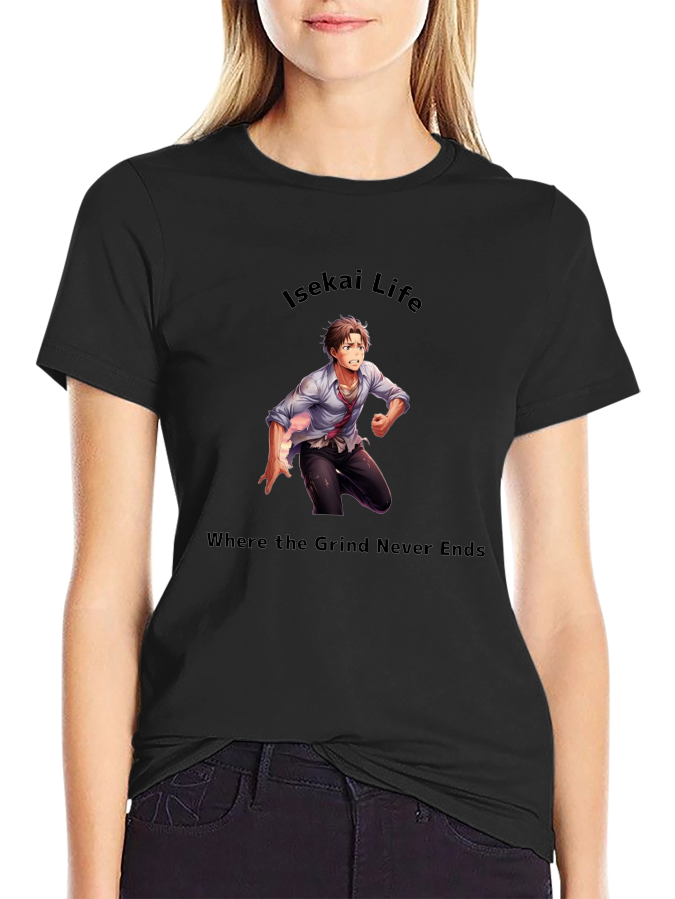 Isekai Life T-Shirt - Where the Grind Never Ends