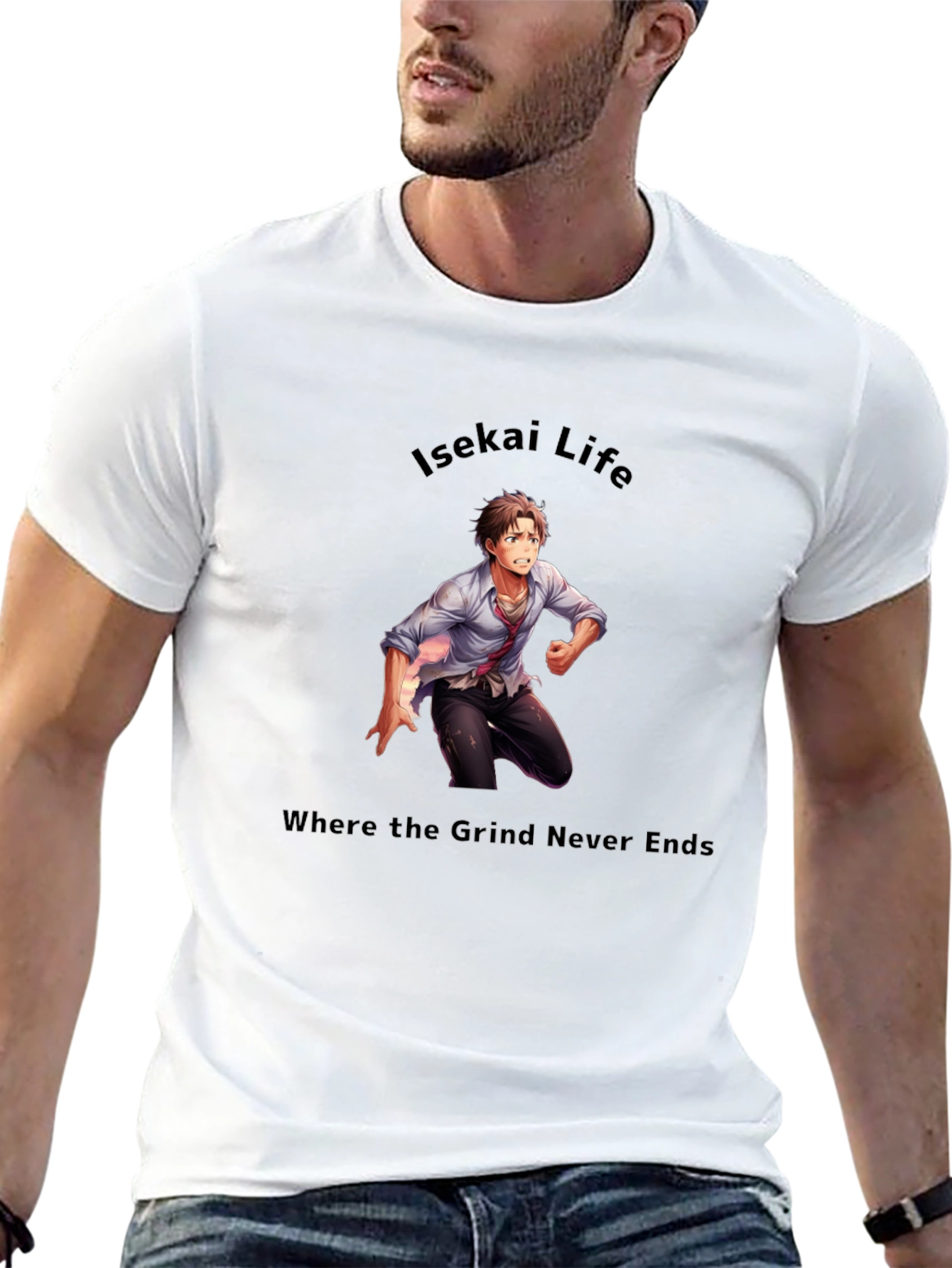 Isekai Life T-Shirt - Where the Grind Never Ends