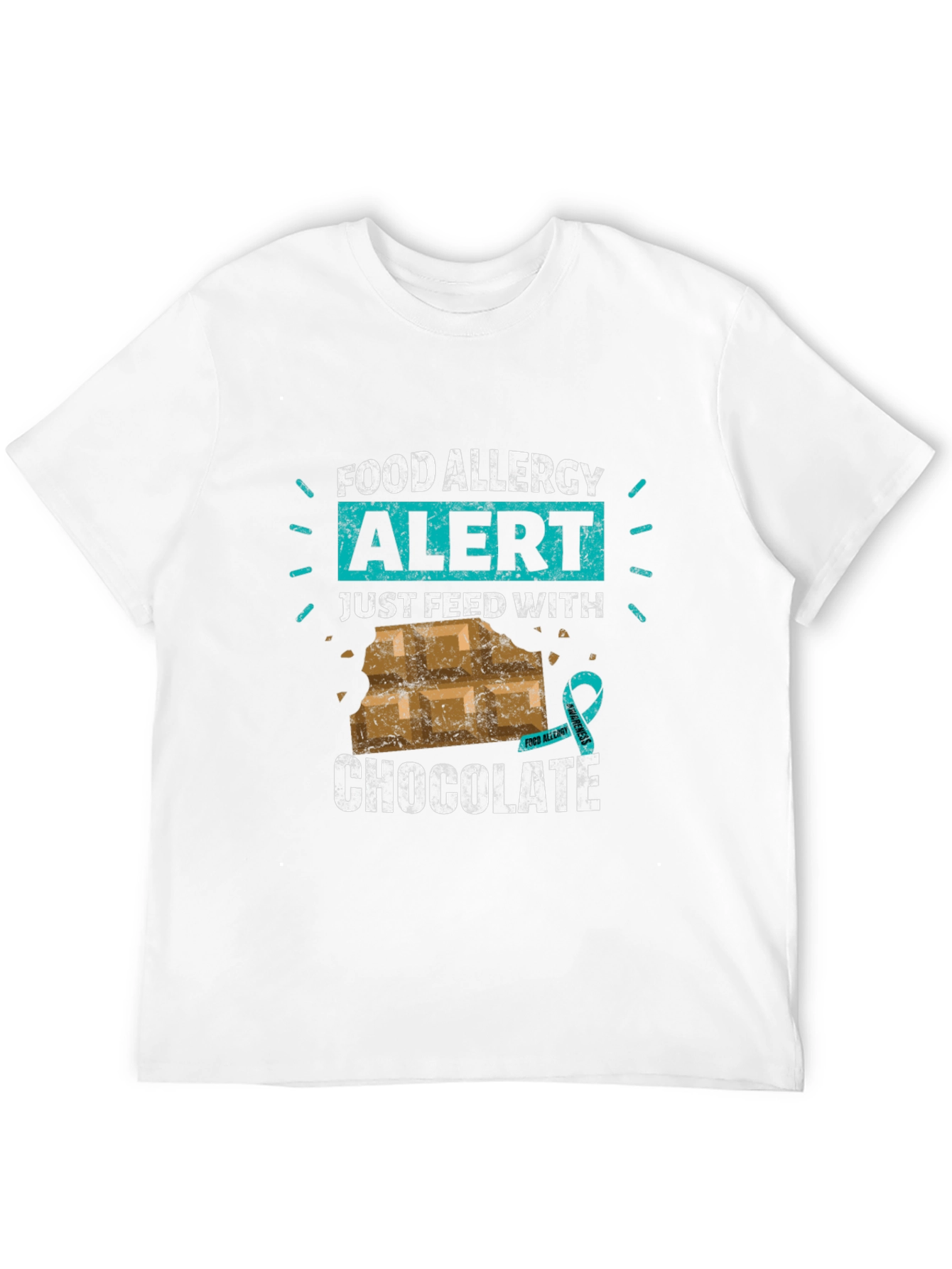 Food Allergy Alert: Just Feed With Chocolate T-Shirt