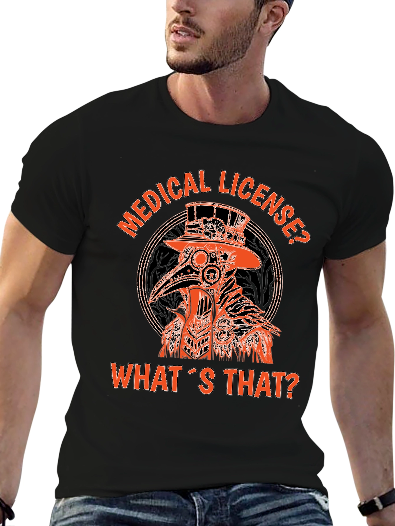 Plague Doctor Graphic T-Shirt - Medical License?