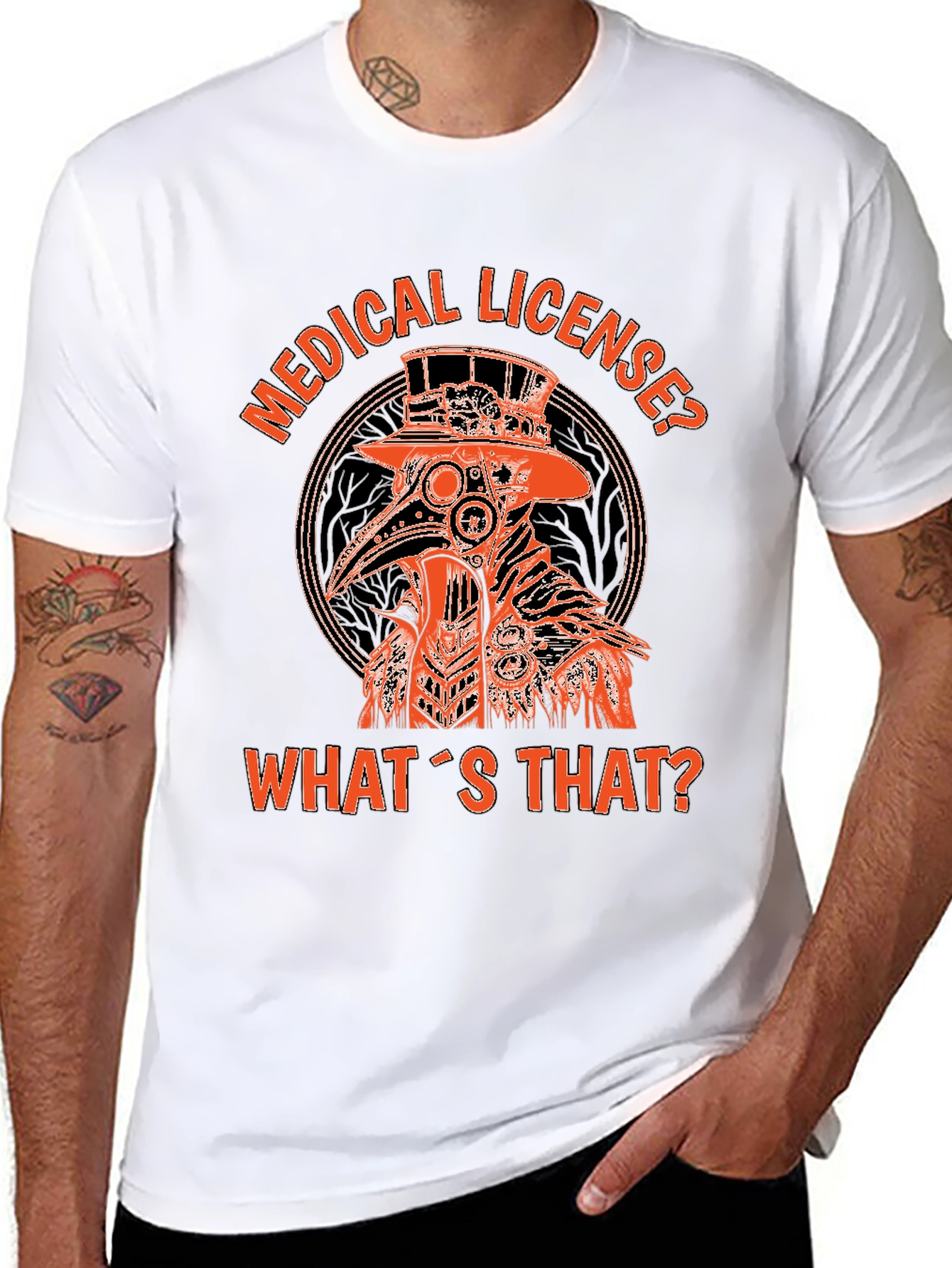 Plague Doctor Graphic T-Shirt - Medical License?