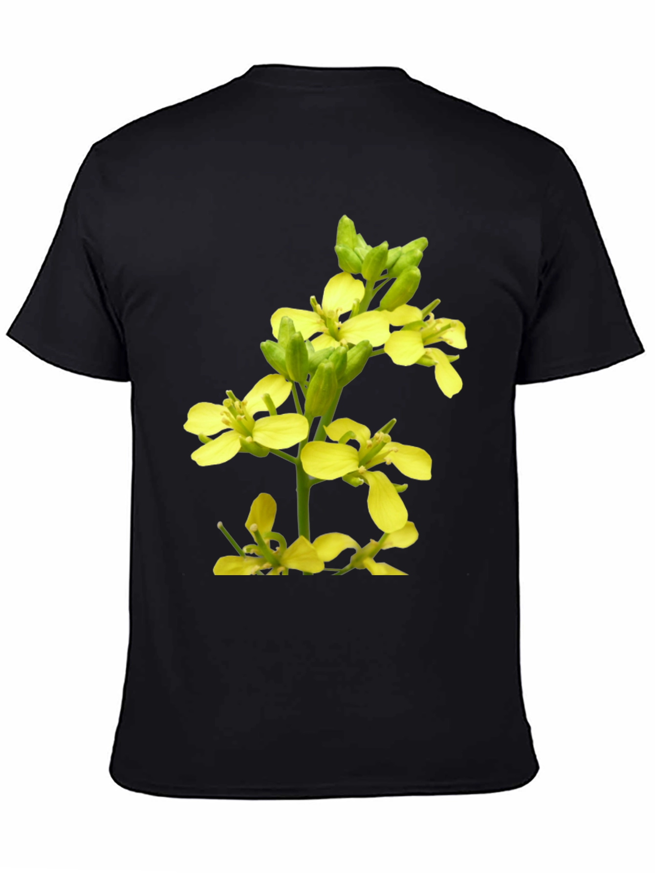 Floral Print T-Shirt - Mustard Flower Graphic Tee